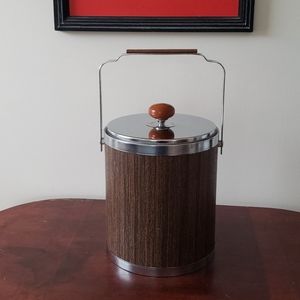 Vintage Kromex Ice Bucket & Vollrath Tongs